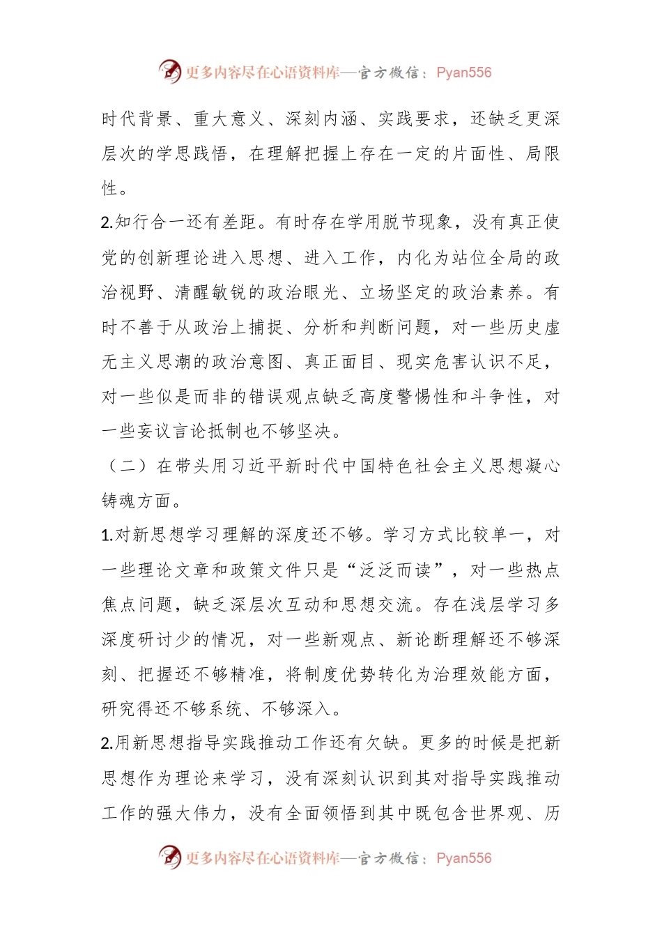 党员领导干部民主生活会对照检查材料（全文4018字）.docx_第2页