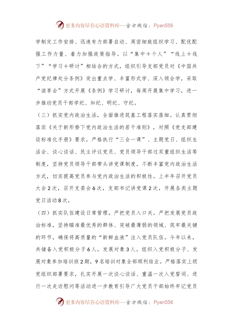 党支部2024年上半年工作总结及下半年工作计划.docx_第2页