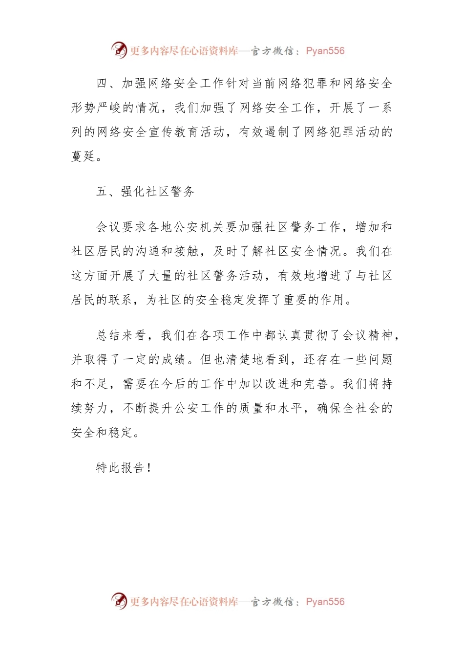 公an会议精神落实情况汇报.docx_第2页