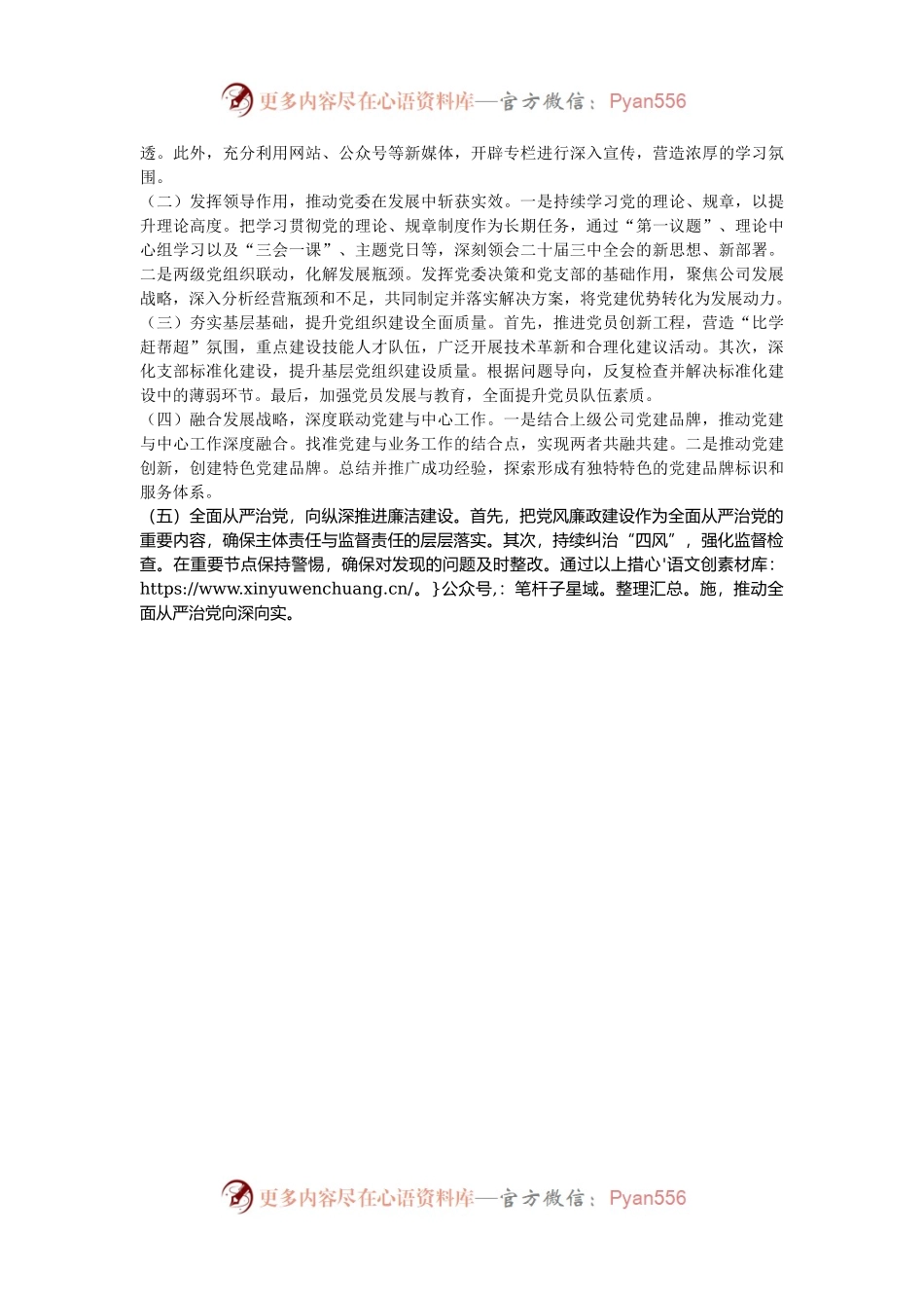 公司2024年党建工作总结和2025年工作计划.docx_第2页