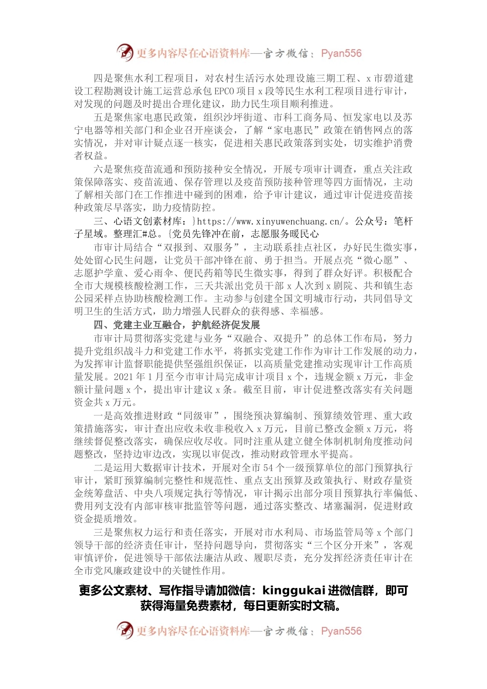 党建品牌创建工作材料：着力建设“经济卫士审计先锋”党建品牌（市审计局）.docx_第2页