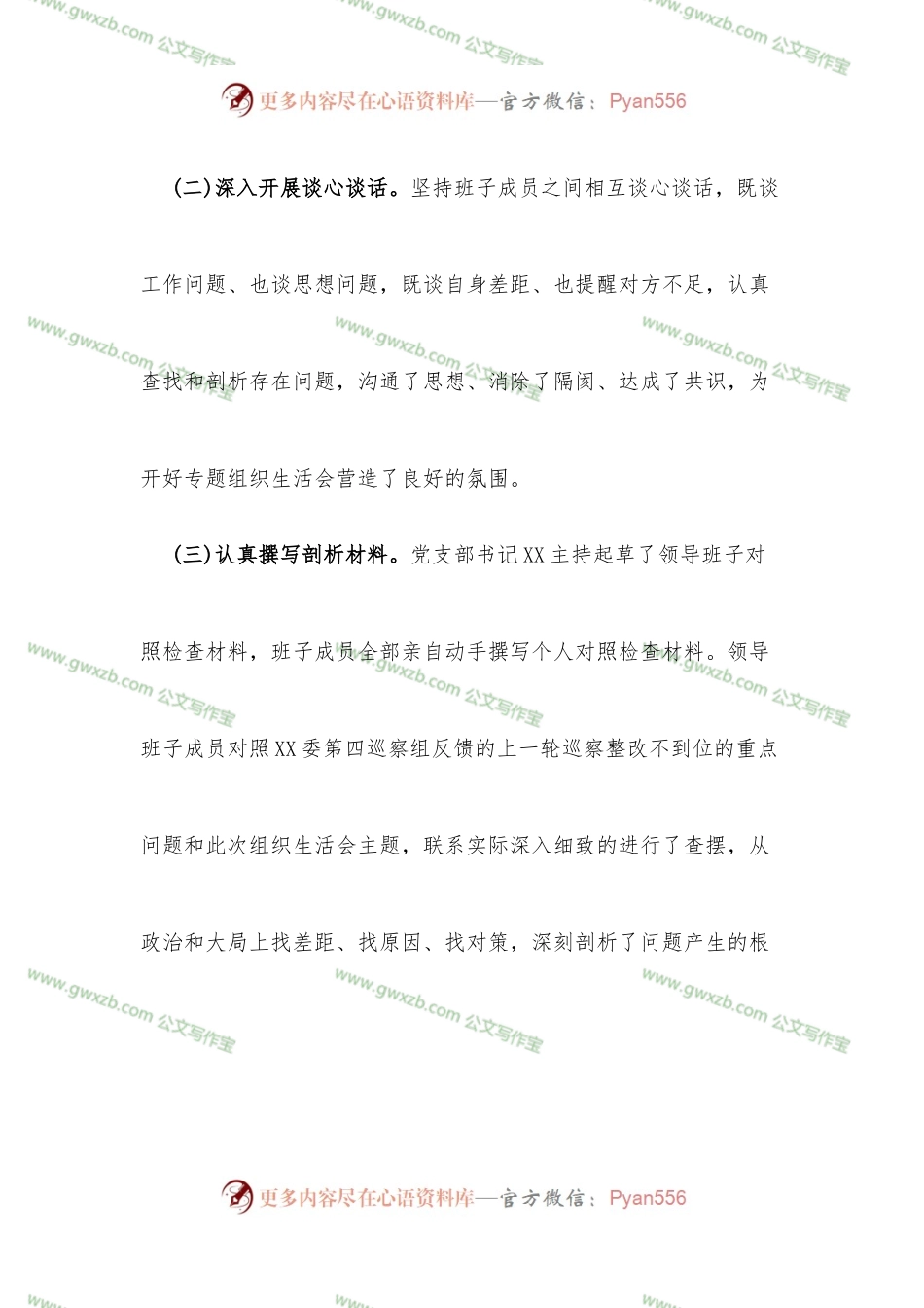 党支部班子2021年巡察整改专题组织生活会对照检查材料.docx_第2页