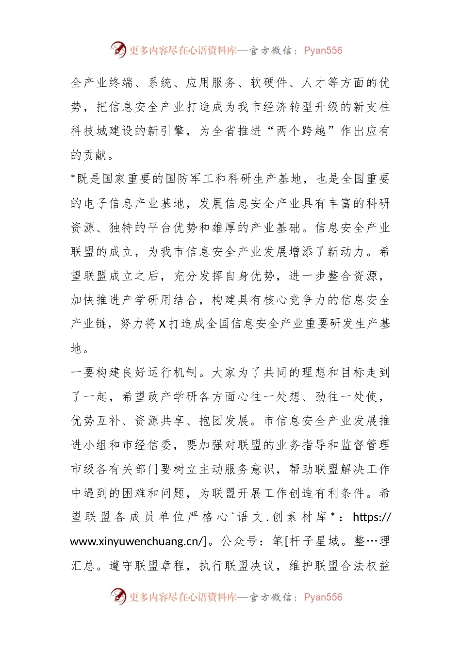 信息安全产业联盟成立大会上的讲话稿.docx_第2页