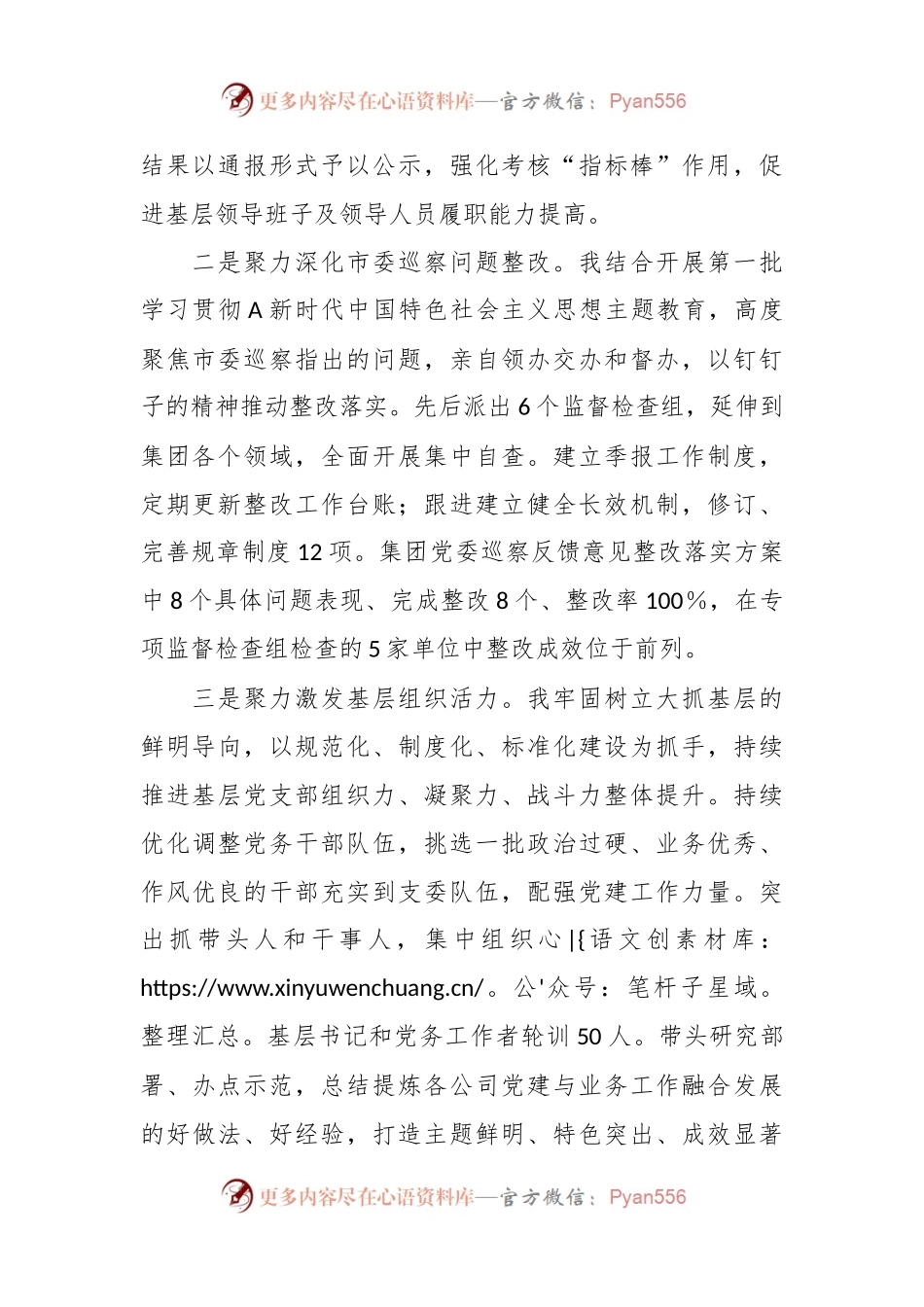 公司党委书记2023年抓基层党建工作述职报告.docx_第2页