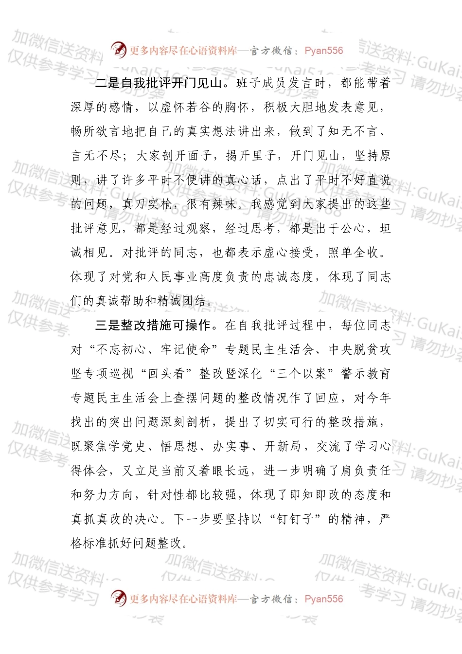 党支部班子组织生活会领导点评讲话.docx_第2页