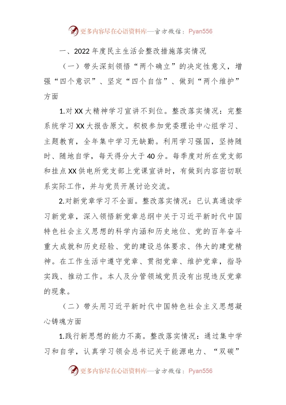 供电公司分管副总2023年主题教育专题民主生活会个人发言稿提纲（上年度整改措施落实情况、新六个方面、典型案例剖析）.docx_第2页