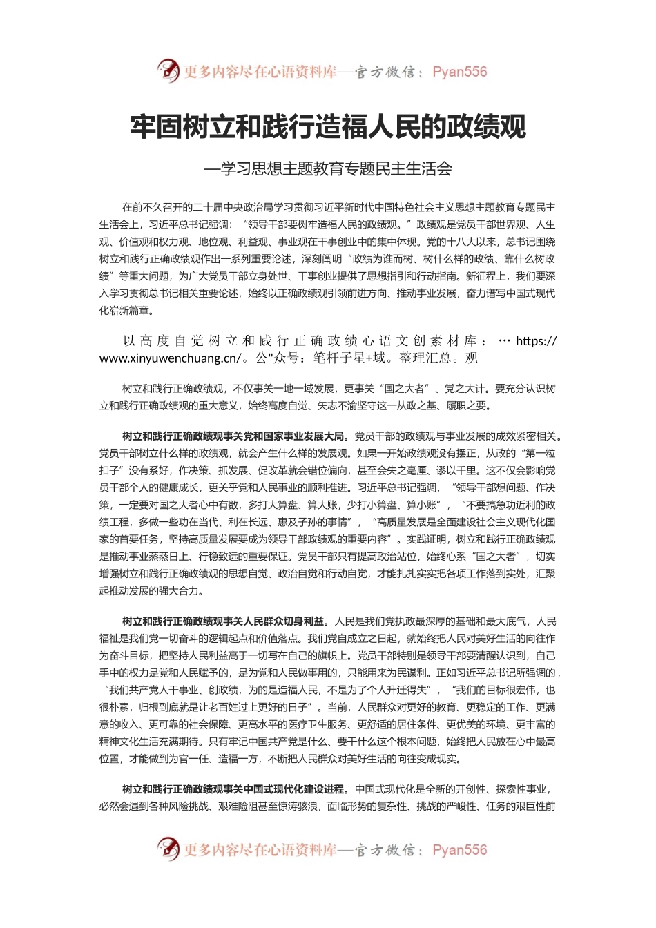党政风牢固树立和践行正确政绩观PPT学习思想主题教育专题民主生活会课件(讲稿).docx_第1页