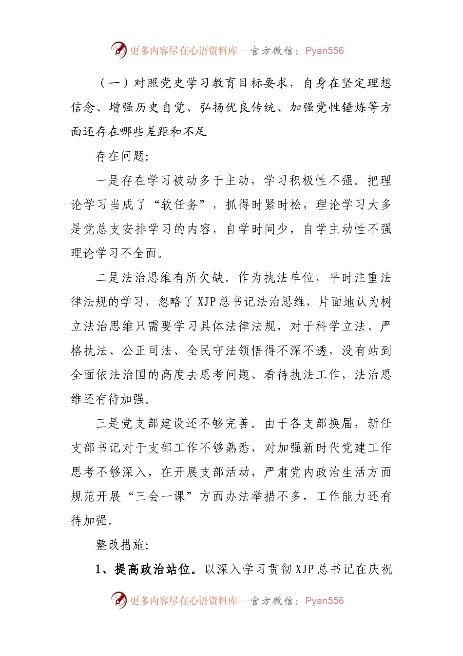 党支部党史学习教育专题组织生活会整改方.docx_第2页