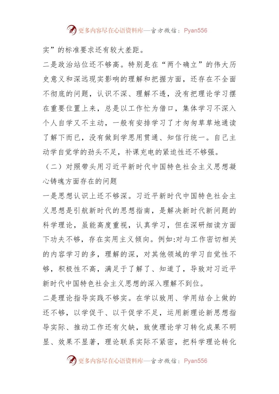 党员领导干部民主生活会个人发言提纲.docx_第2页