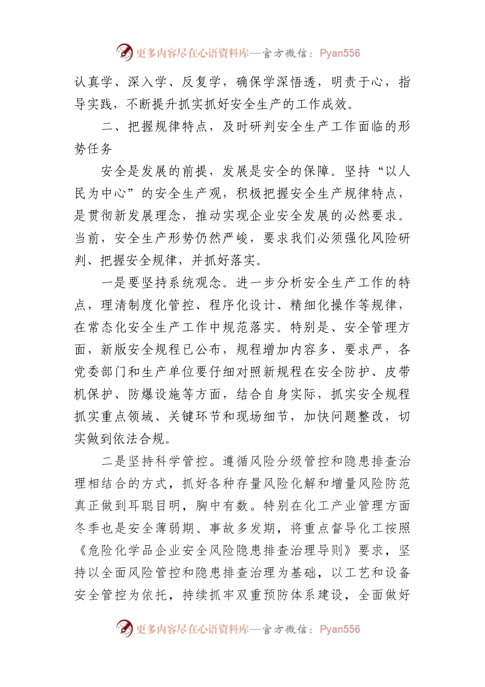公司党委理论中心组关于安全生产的研讨交流发言材料.docx_第2页