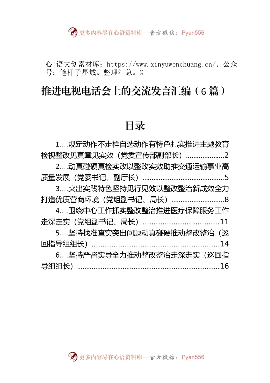 党委书记、局长在专题活动整改整治工作推进电视电话会上的交流发言汇编（6篇）.docx_第1页