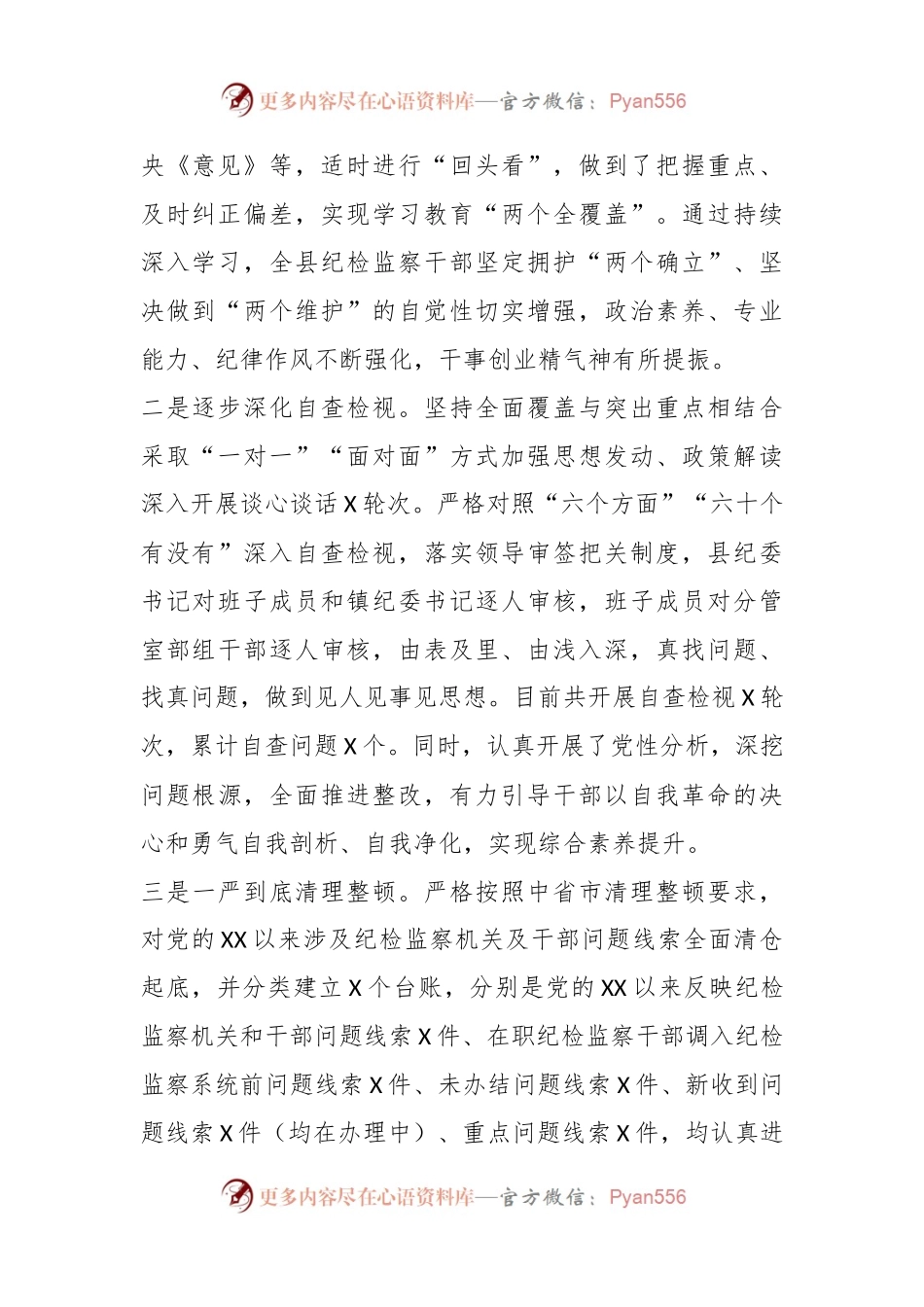 全县纪检监察干部队伍教育整顿工作情况通报.docx_第2页