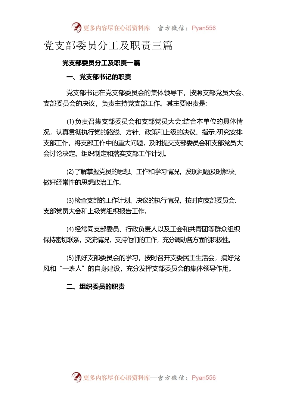 党支部委员分工及职责三篇.docx_第1页