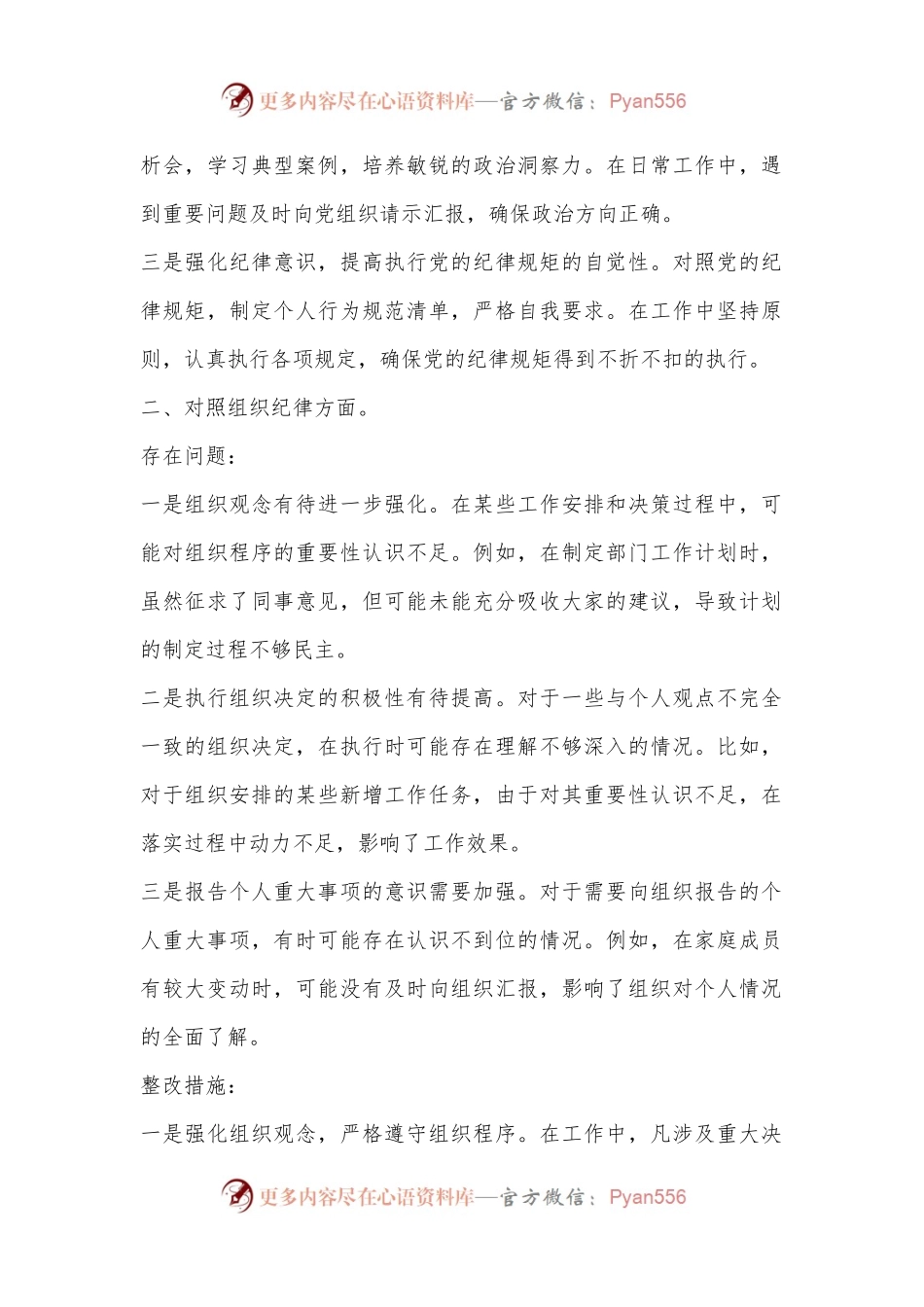 党纪学习教育检视问题清单及整改措施.docx_第2页