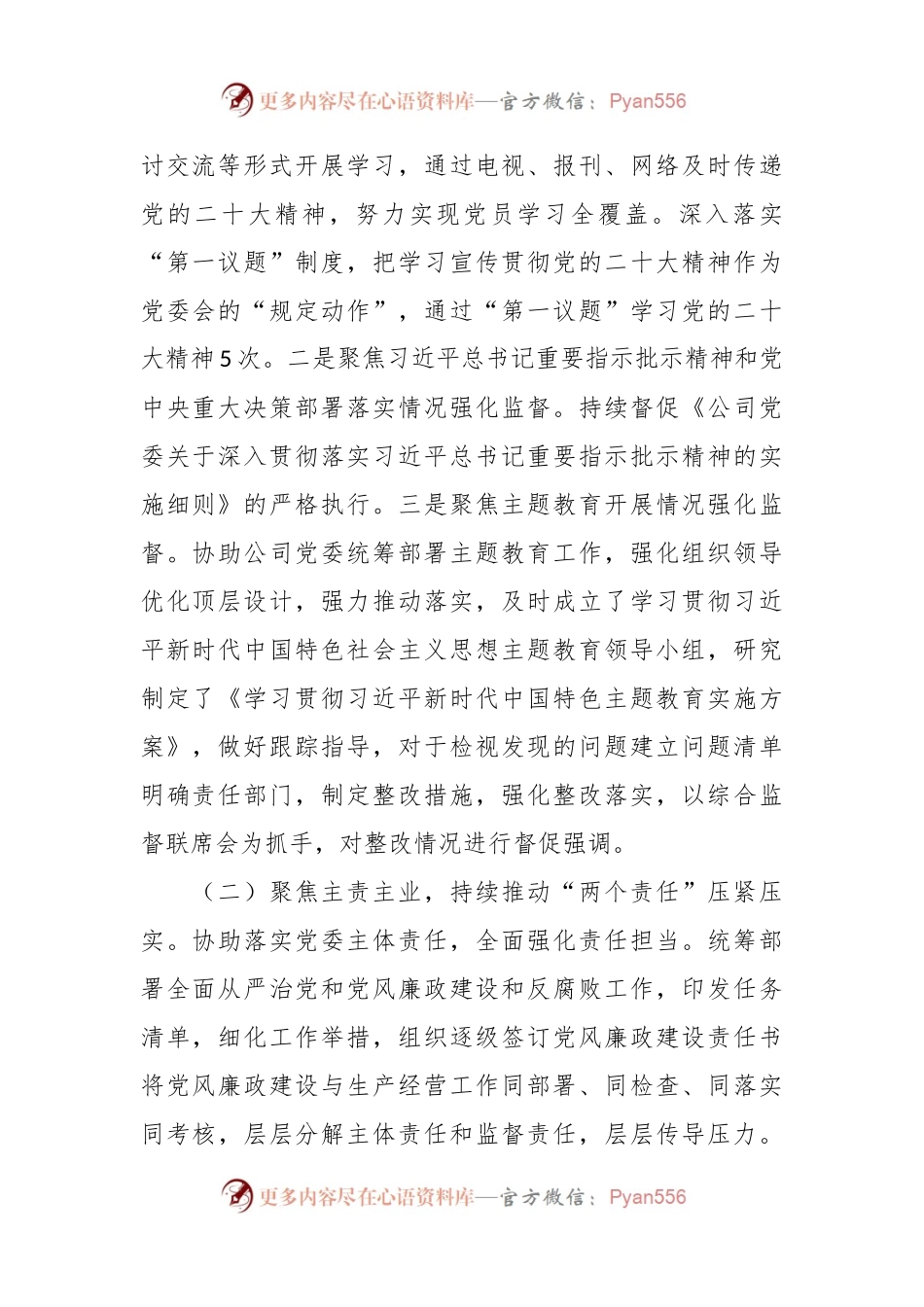 公司纪委2023年工作总结及下一步工作计划.docx_第2页
