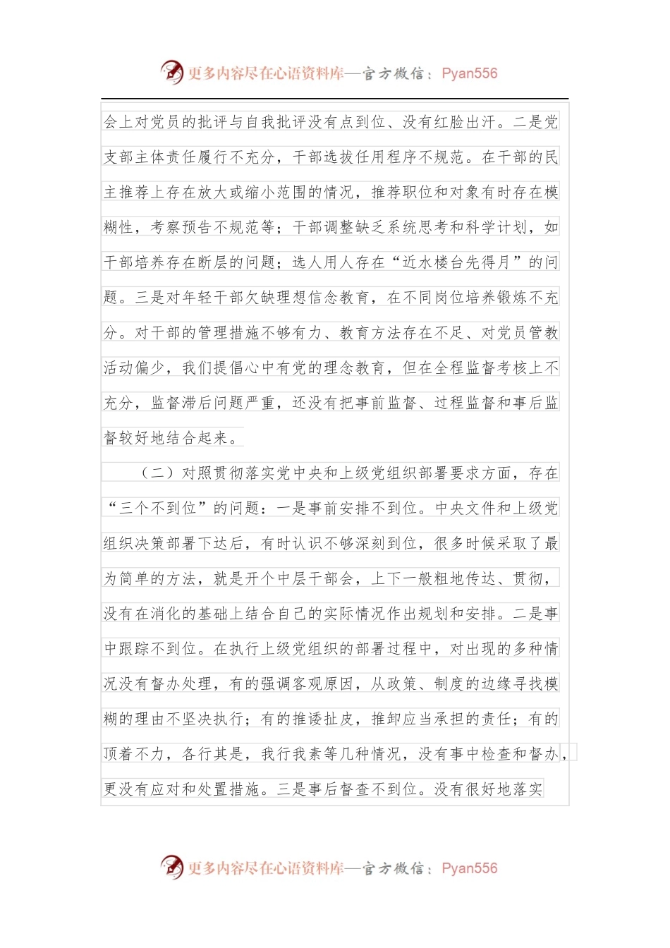 党支部班子2021年度组织生活会对照检查材料.docx_第2页