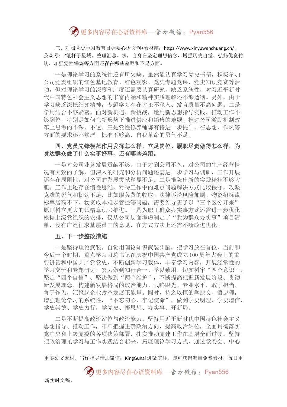 党史学习教育专题组织生活会检视问题发言-党委书记.docx_第2页