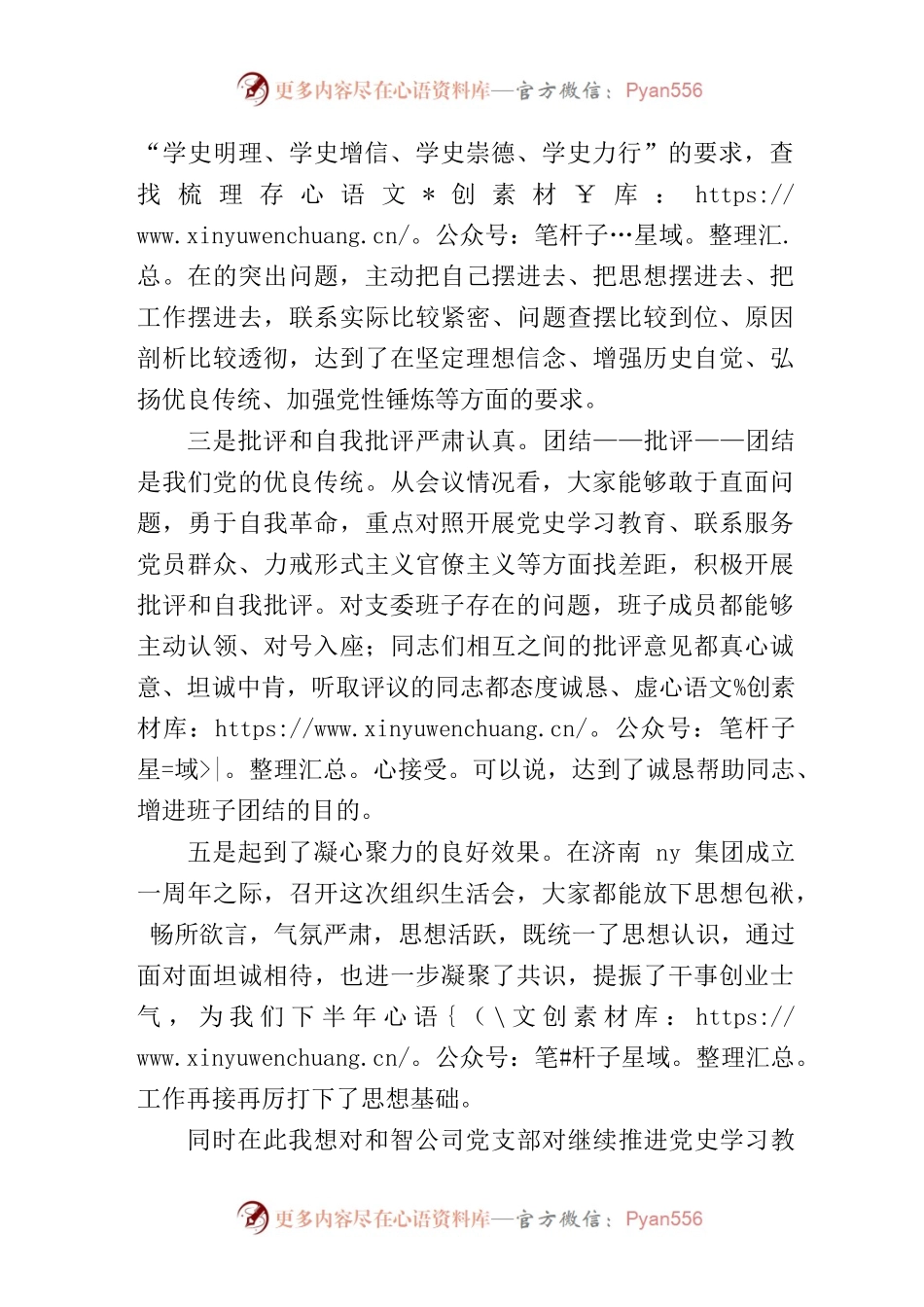 党史学习教育专题组织生活会点评材料.docx_第2页