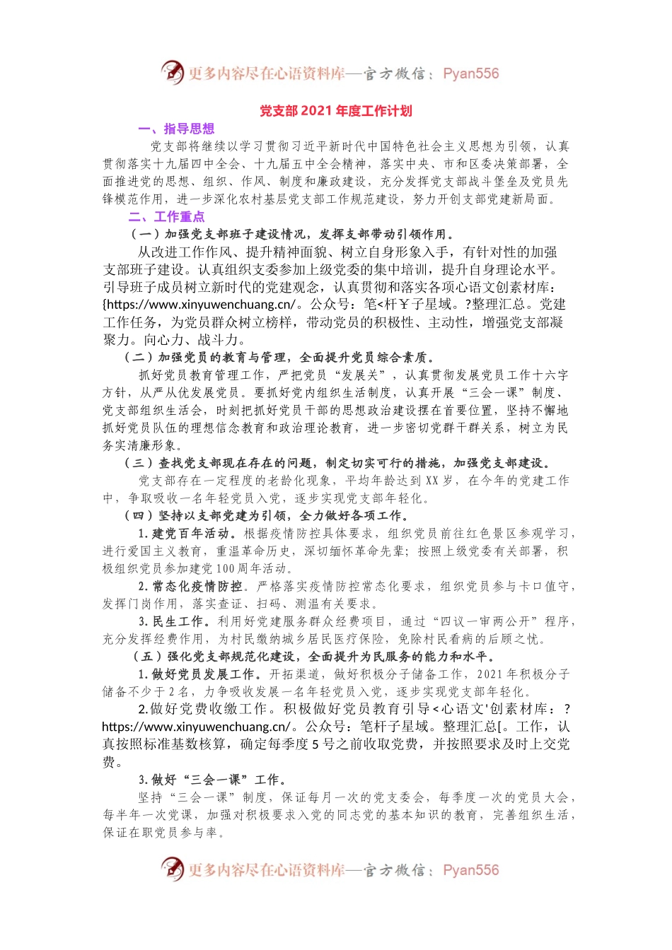 党支部2021年度工作计划.docx_第1页