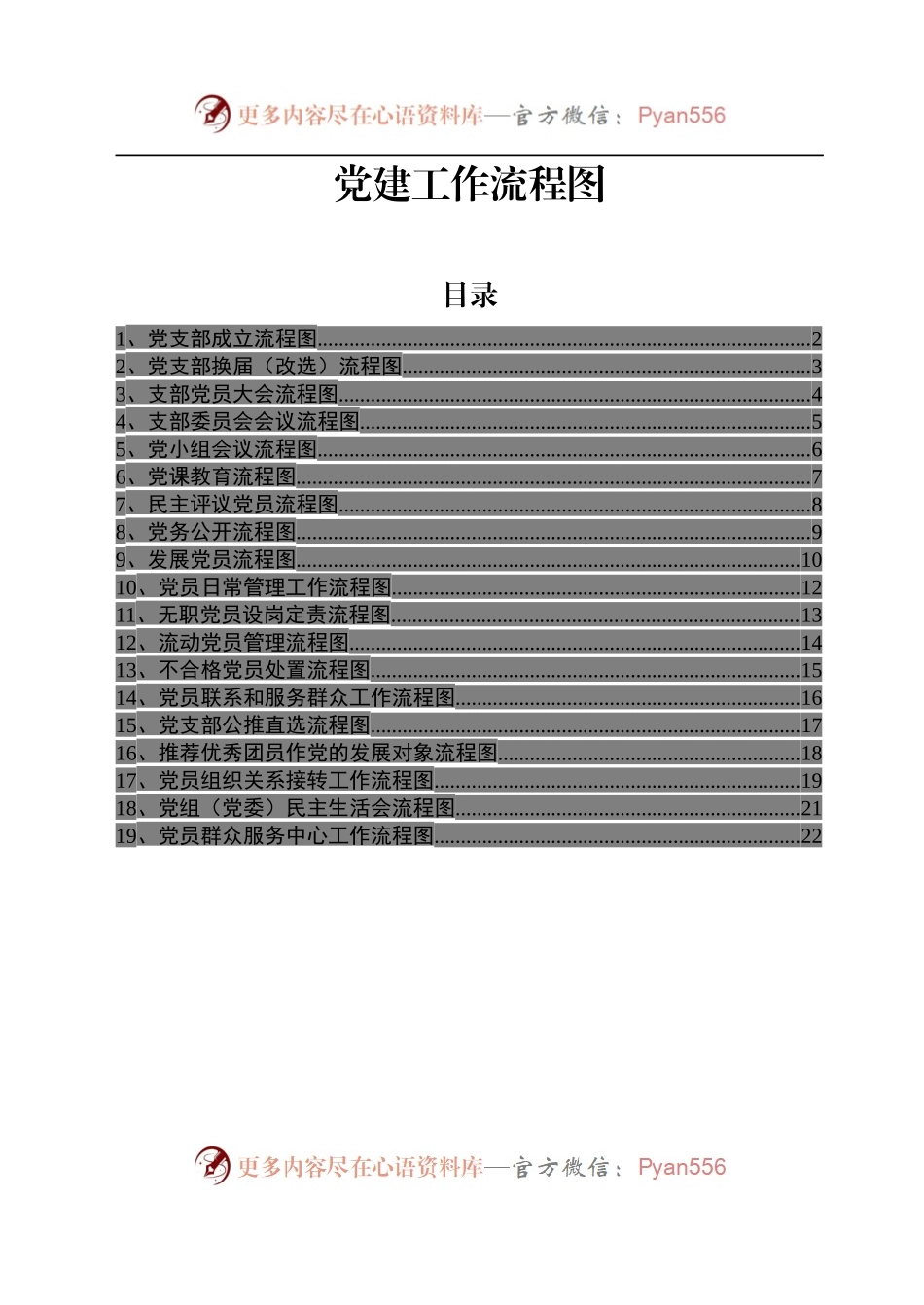 党建工作流程图（19项）.docx_第1页