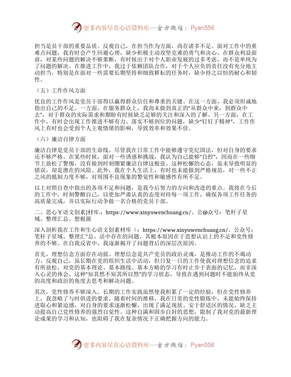 党支部专题民主生活会个人检查材料.docx_第2页
