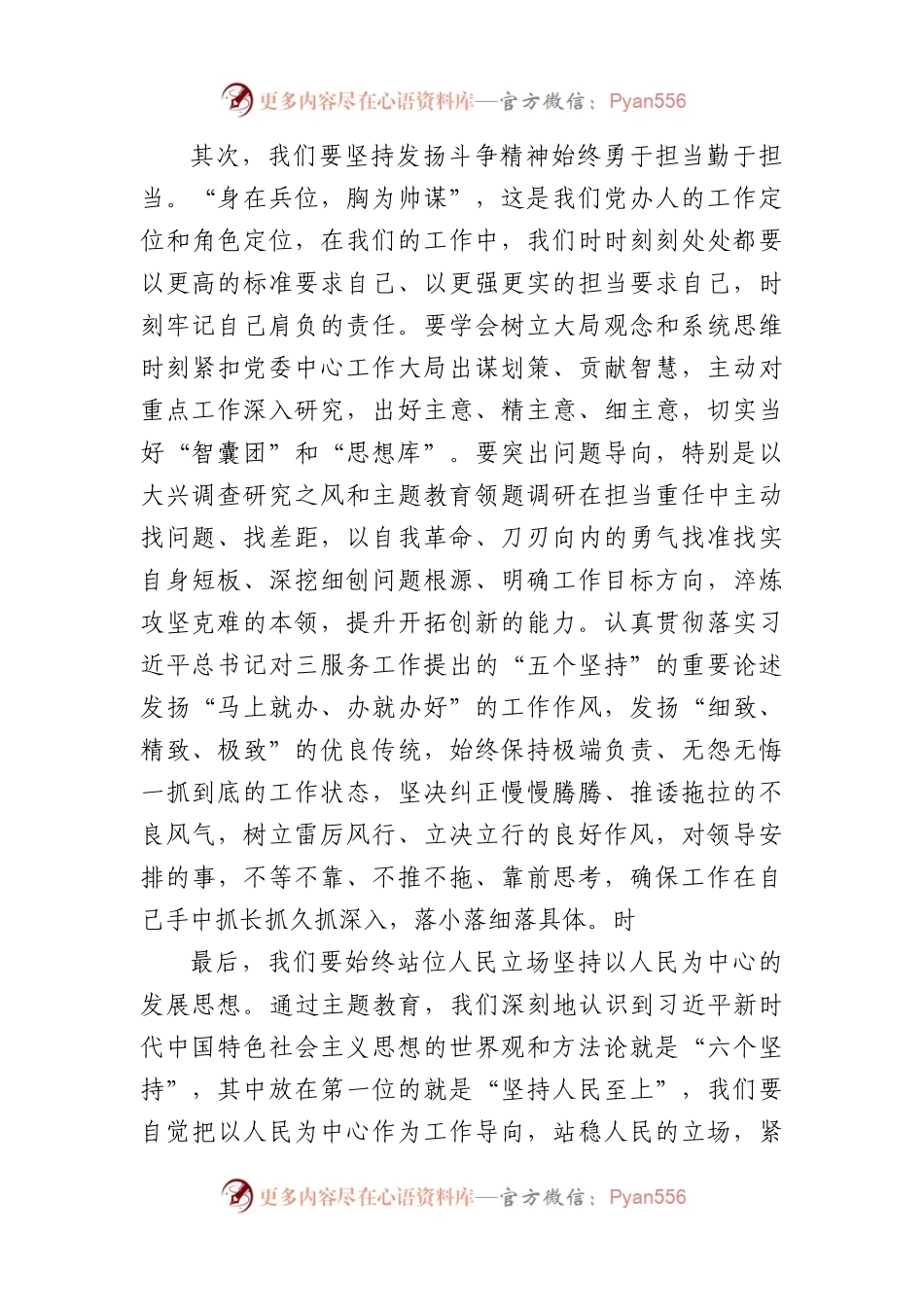党办主任主题教育集中学习会上的发言.docx_第2页