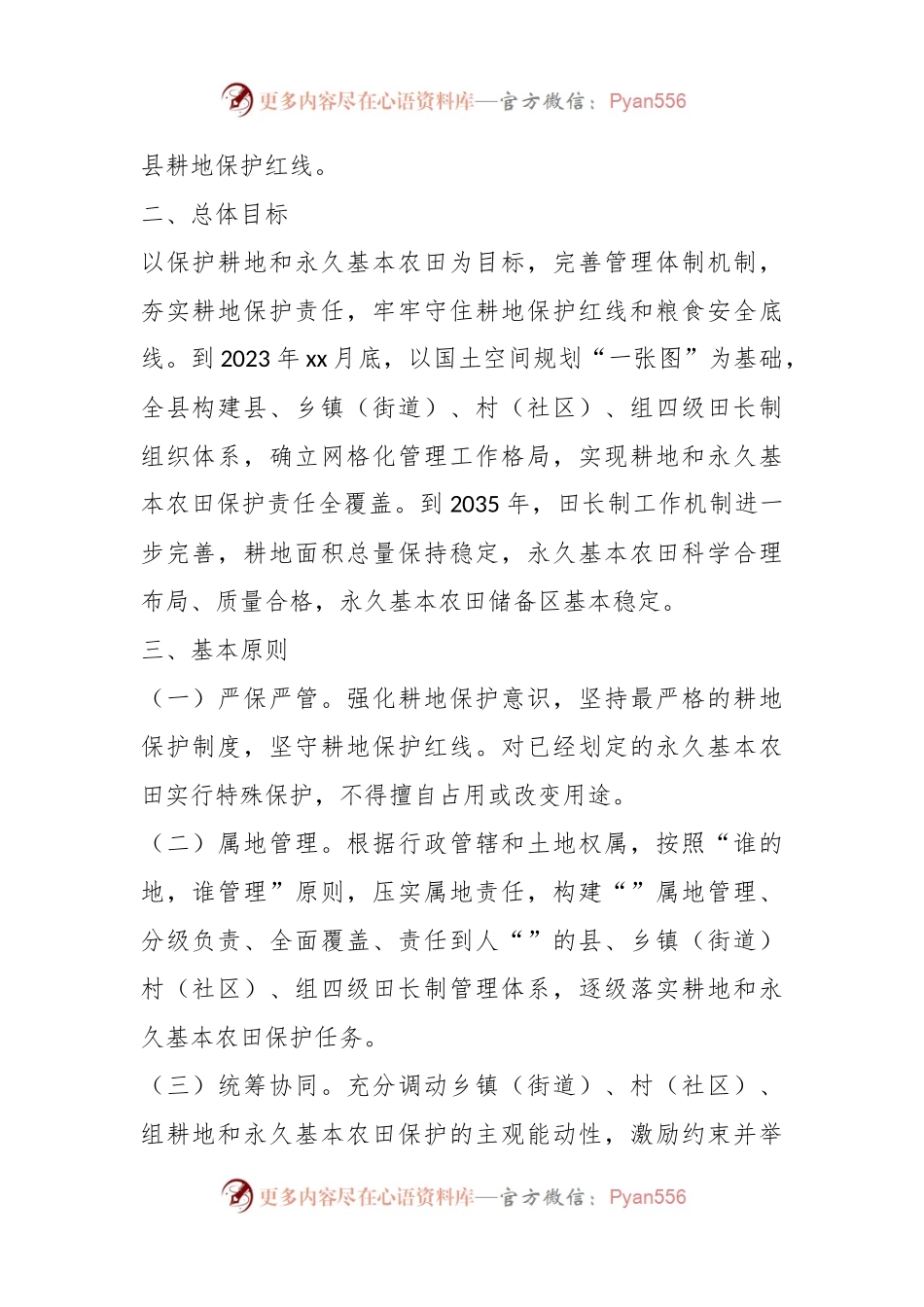 关于XX县耕地和永久基本农田保护田长制实施方案.docx_第2页