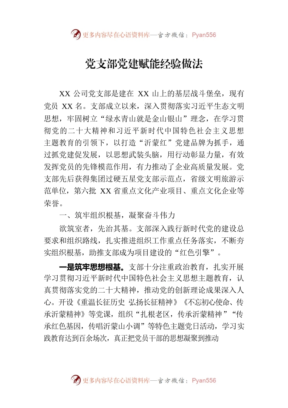 党支部党建赋能经验做法.docx_第1页