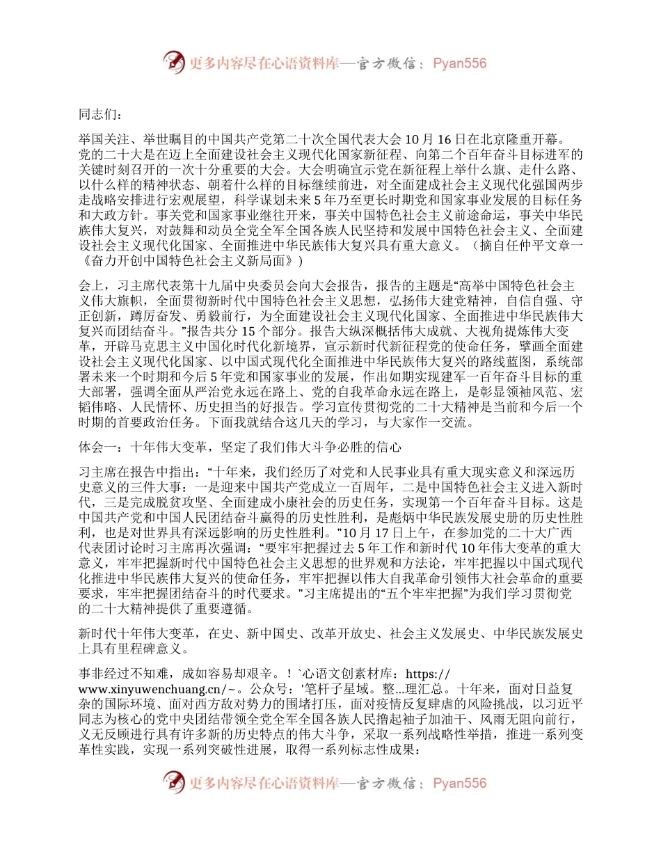 党课讲稿：在新的历史征程上担当新使命、展现新作为.docx_第1页