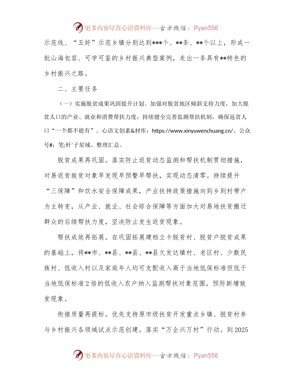 全市乡村振兴专项工作行动方案（2022—2025年）.docx_第2页
