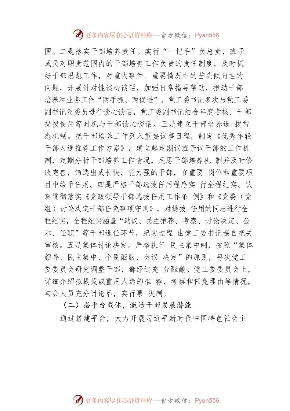 党工委关于2022年选人用人专项工作的报告（巡察专项）.docx_第2页