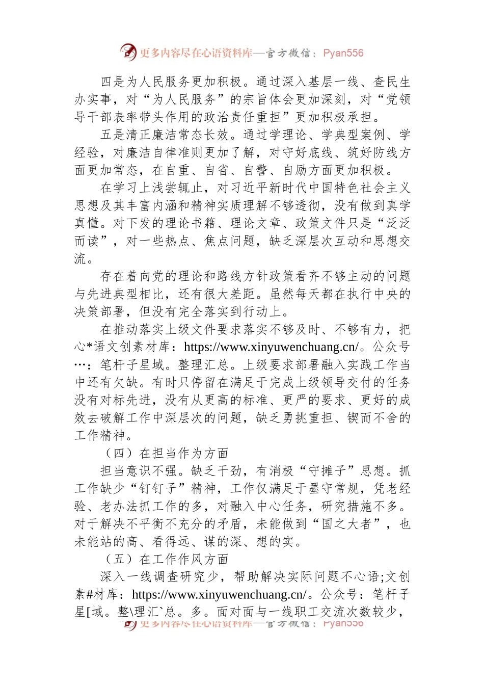 公司领导班子（党支部）2023年主题教育专题组织生活会发言稿材料.docx_第2页