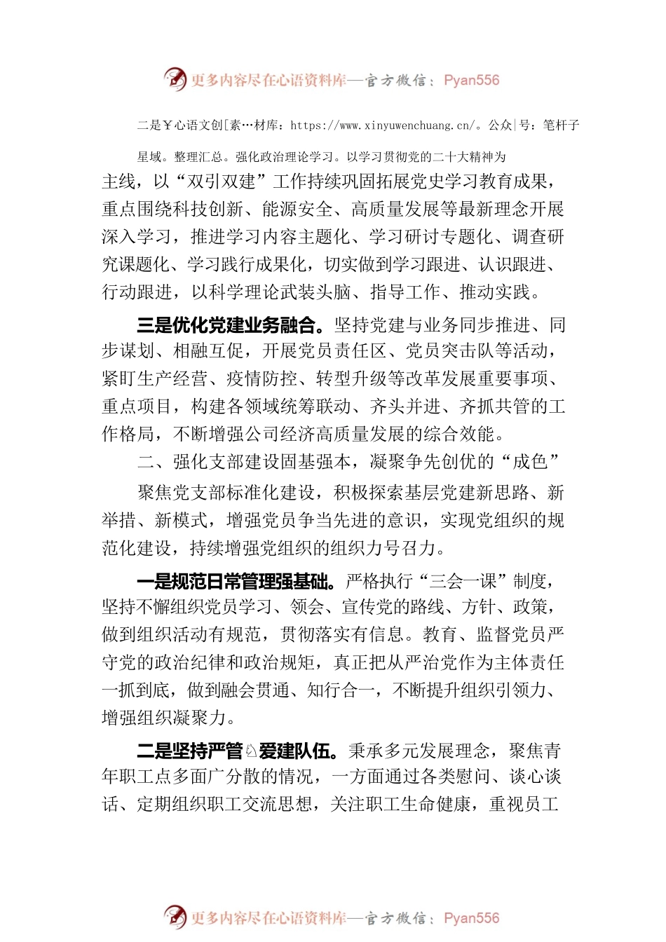 公司党建工作情况汇报：绘好奋进“三色”谱 笃行建功新征程.docx_第2页