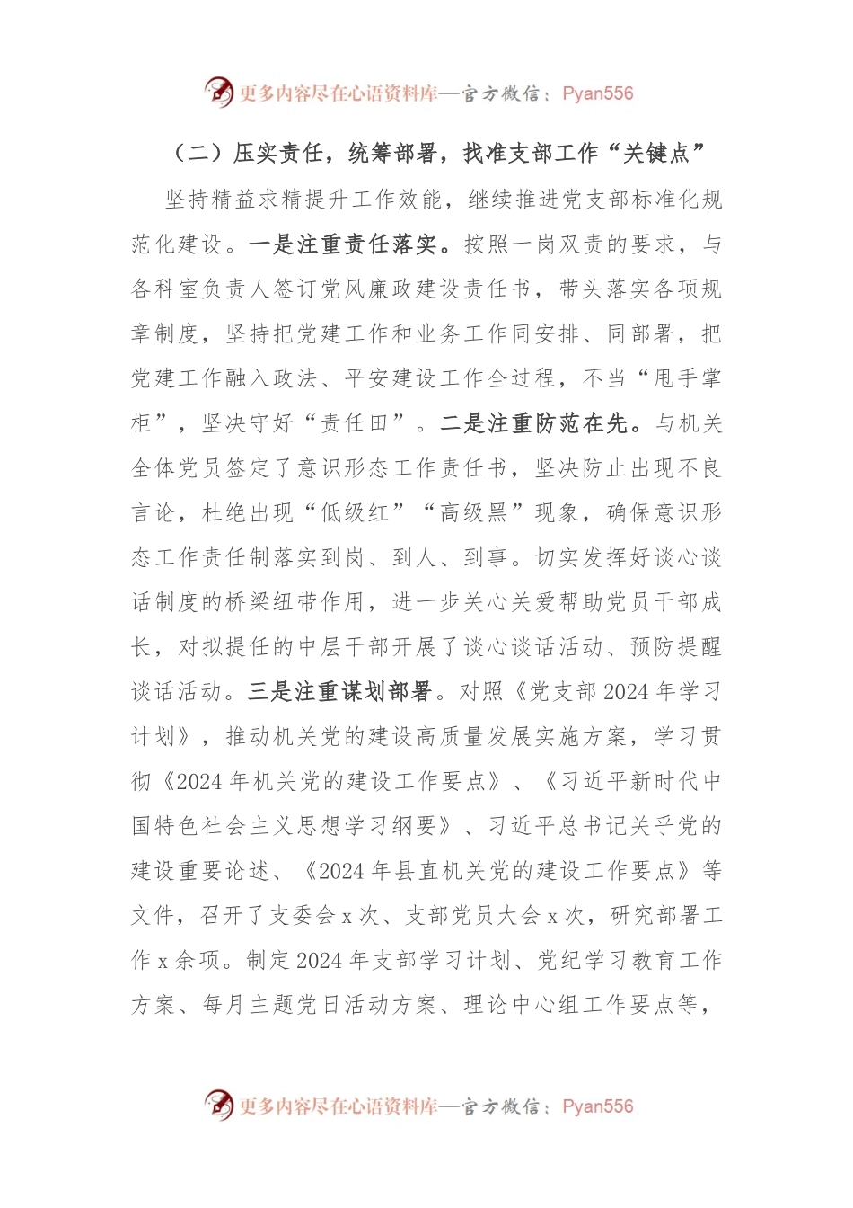 党支部书记2024年度上半年党建述职报告.docx_第2页