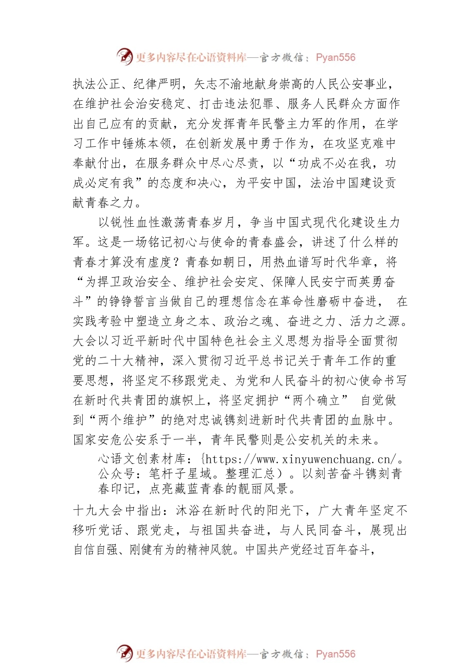 公安基层团干部学习共青团十九大精神心得体会（公文写作宝原创）.docx_第2页