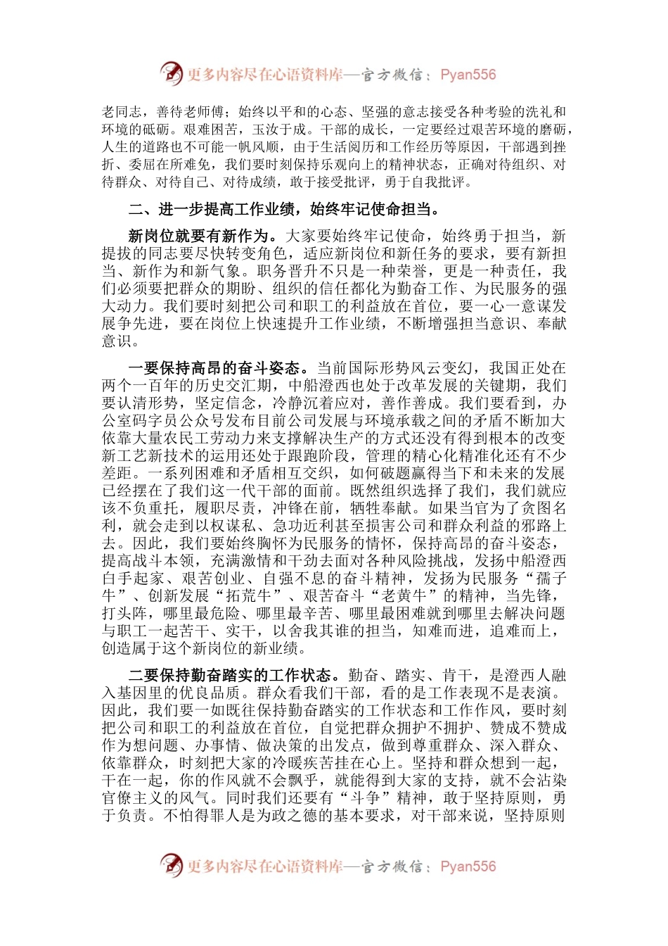 公司纪委书记在新提拔中层助理以上干部集体廉洁谈话的讲话.docx_第2页