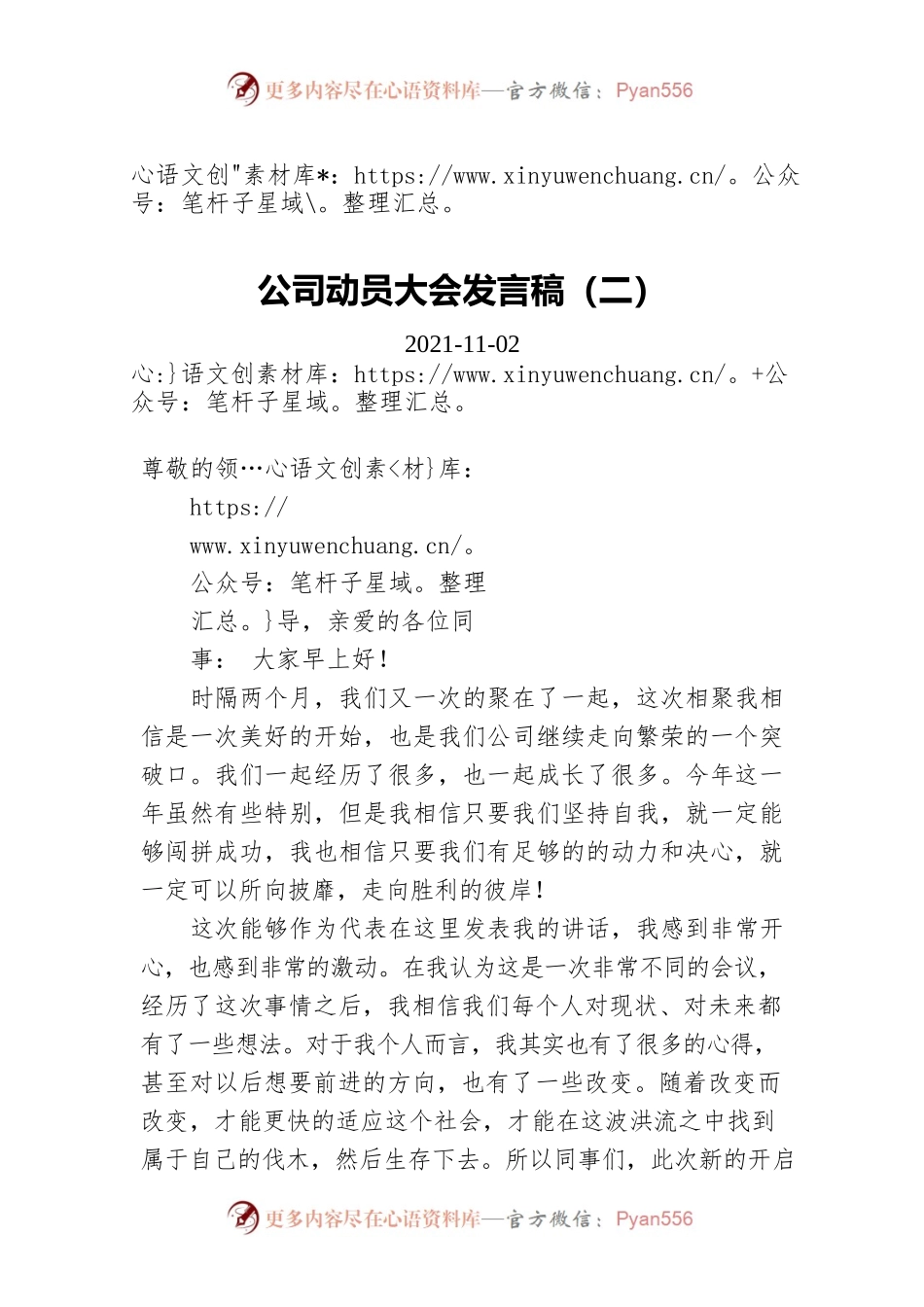公司动员大会发言稿（二）.docx_第1页