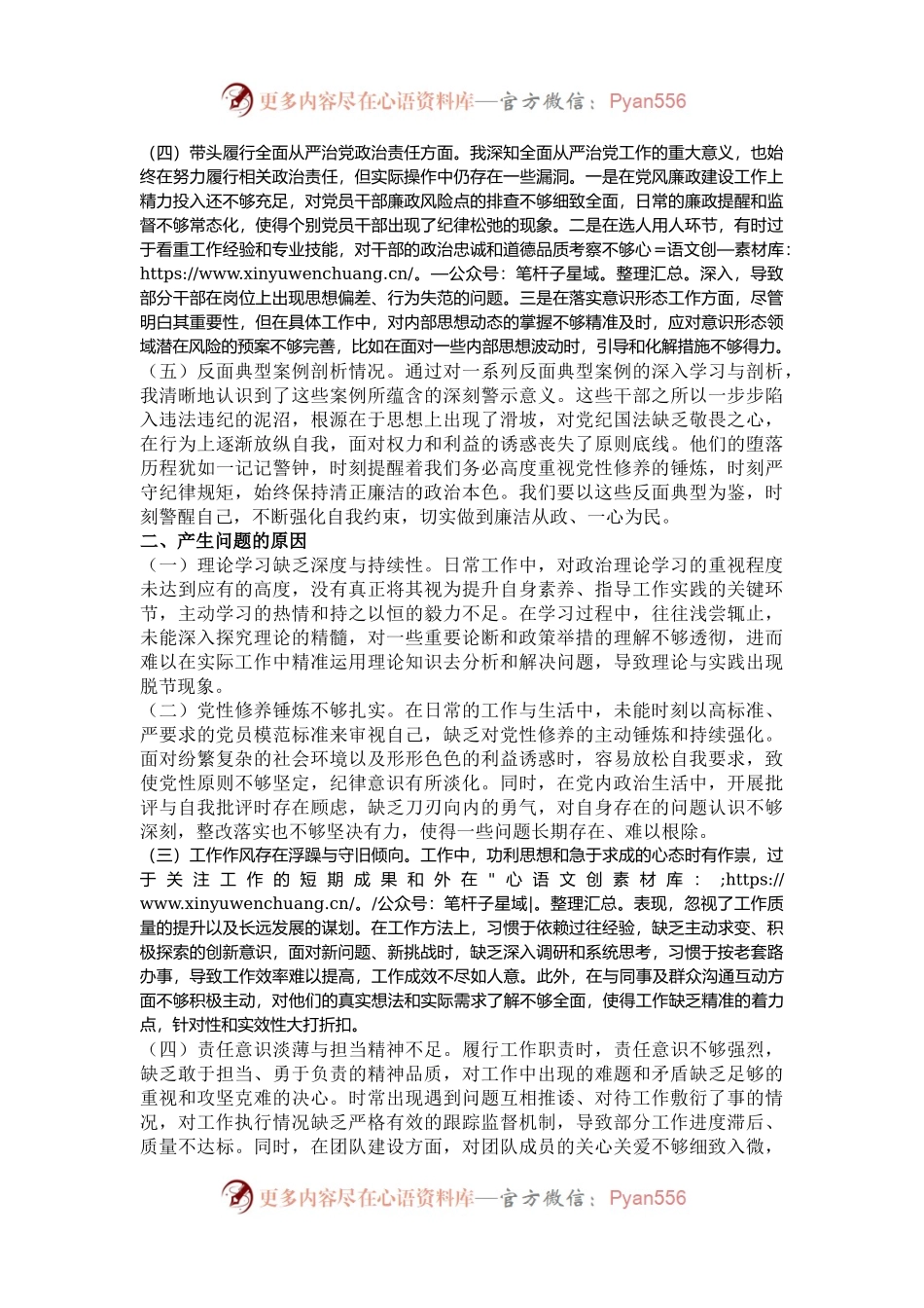党组书记2024年度专题民主生活会对照检查发言材料（四个带头）.docx_第2页
