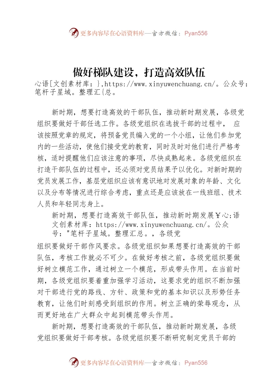 做好梯队建设，打造高效队伍.docx_第1页