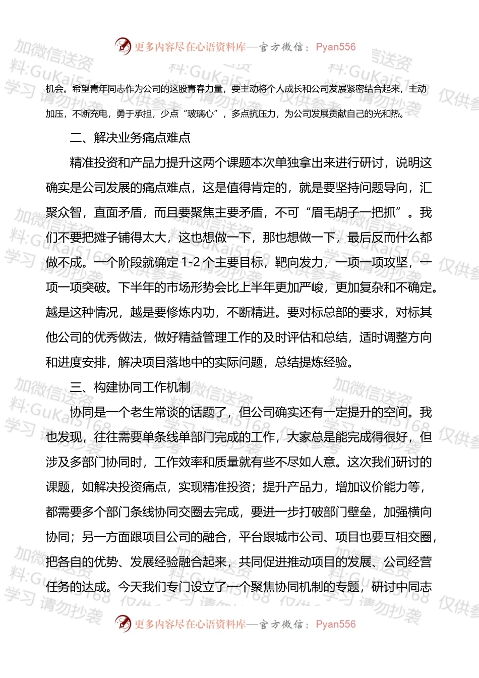 公司研讨会领导讲话.docx_第2页