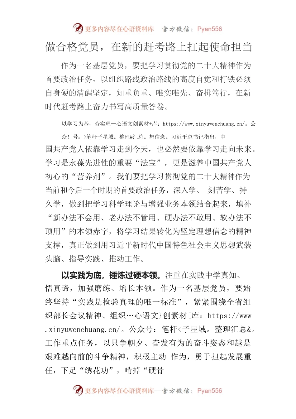 做合格党员，在新的赶考路上扛起使命担当.docx_第1页