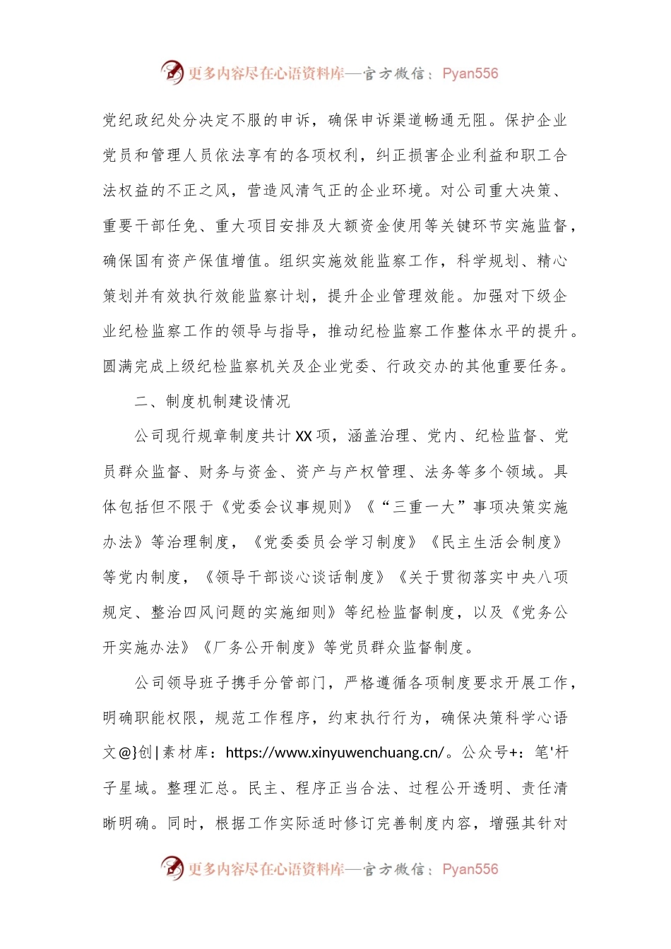 公司纪检监察体系建设综合报告.docx_第2页