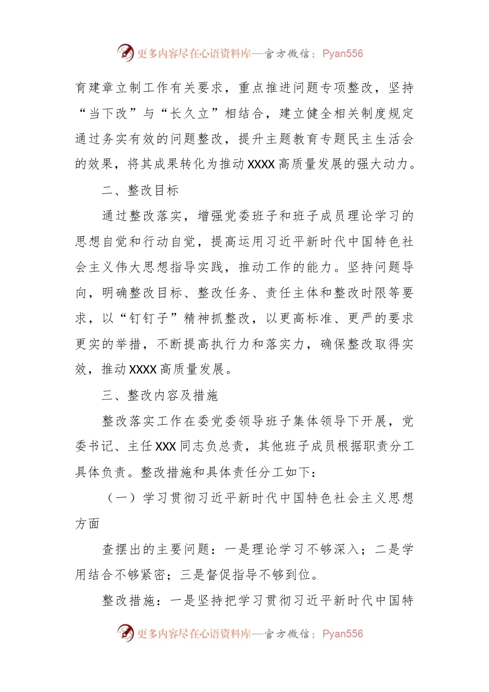 党委民主生活会党委班子整改方案模板.docx_第2页