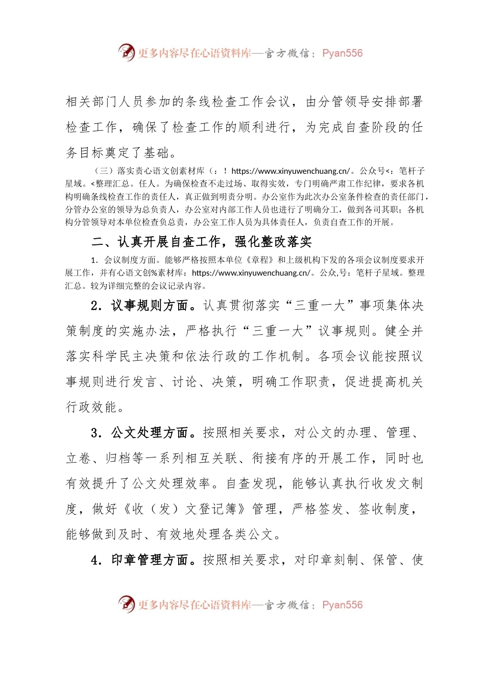 全市行政办公条线自查报告.docx_第2页