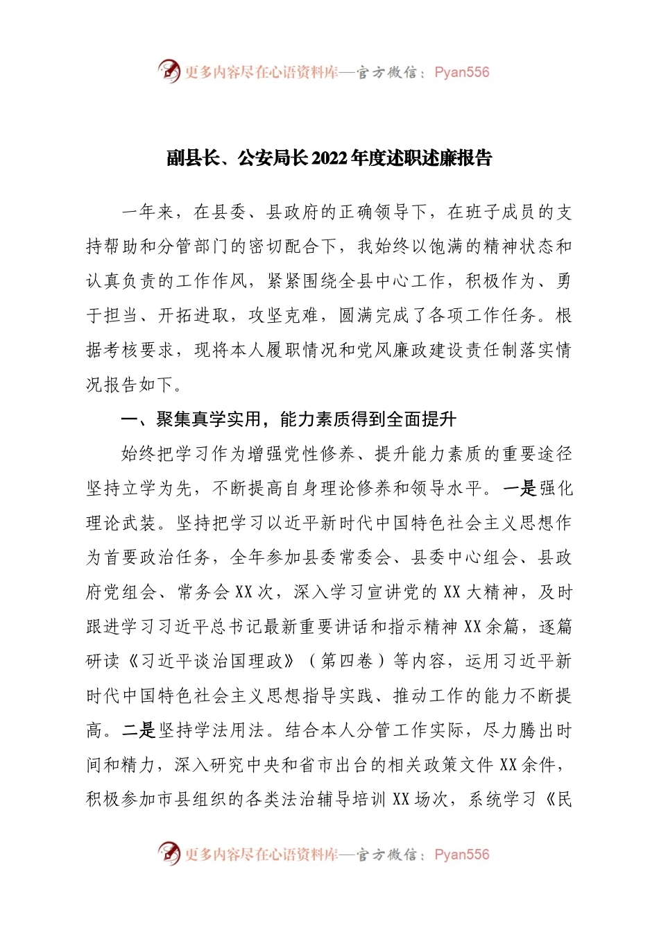 公安局长2022年度述职述廉报.docx_第1页