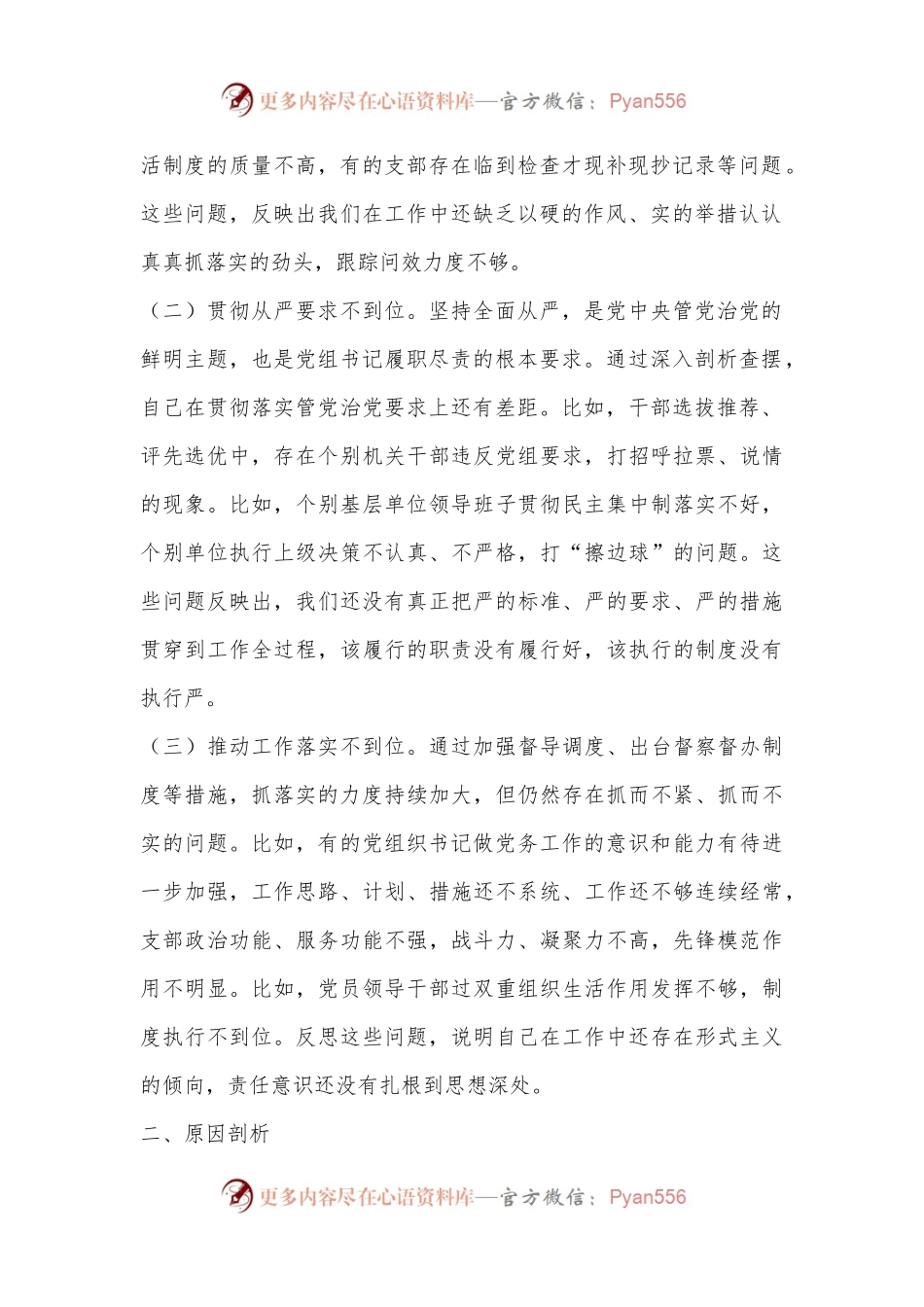 党组书记巡视整改专题民主生活会对照检查材料.docx_第2页