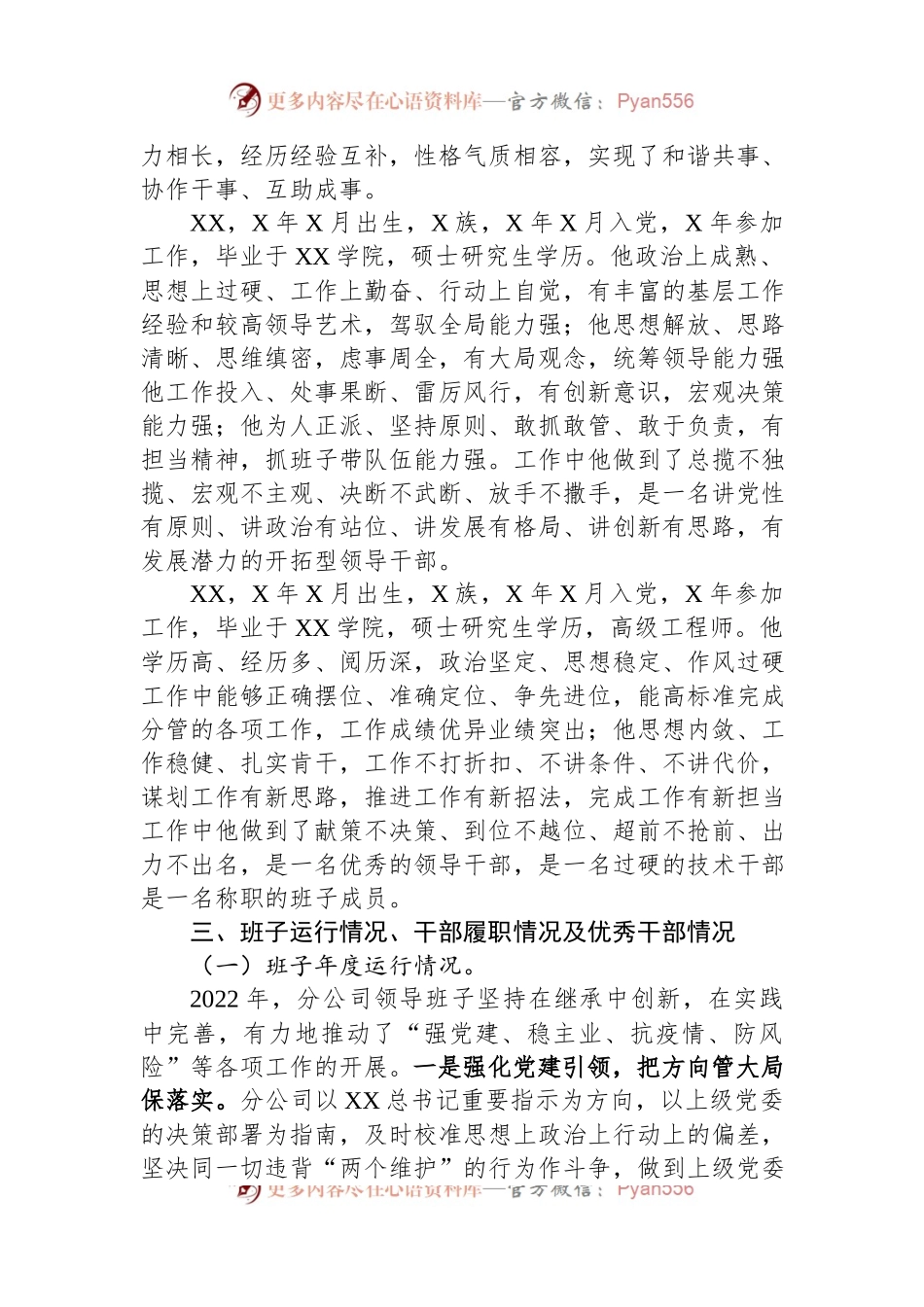 公司领导班子运行情况分析报告.docx_第2页
