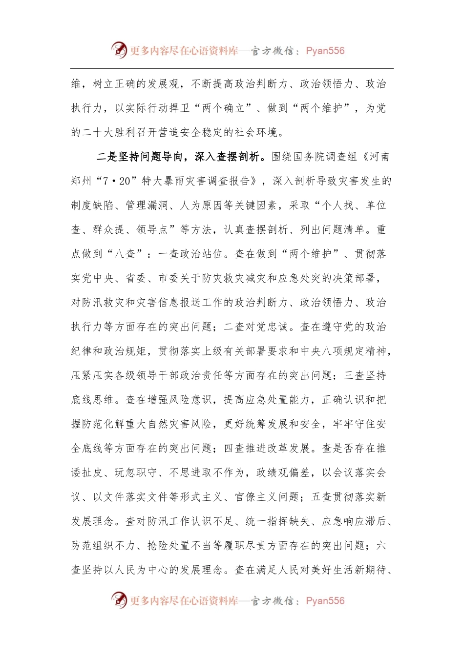 党组书记在郑州“7.20”特大暴雨灾害追责问责案件以案促改工作会议上的讲话.docx_第2页