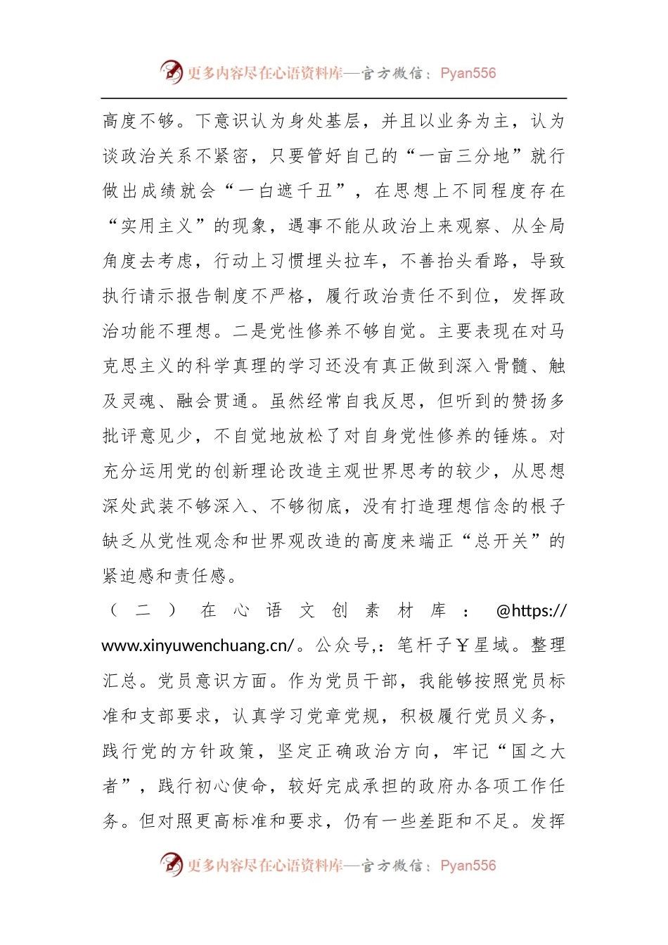 党员个人年度组织生活会上对照检查发言材料.docx_第2页