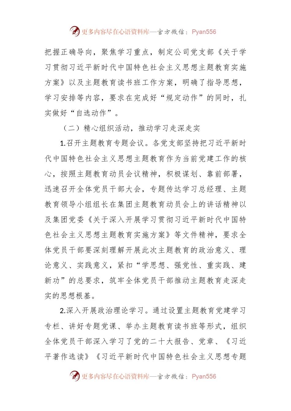 公司党委主题教育督导进展情况工作汇报.docx_第2页